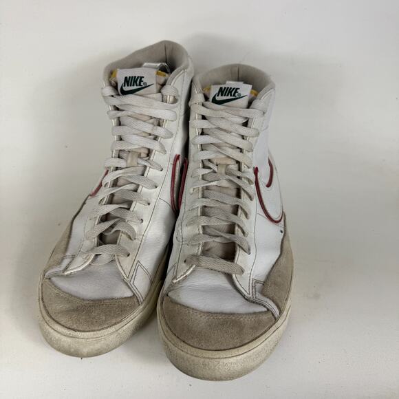 Nike Blazer Mid 77 Just Do It Skate Sneakers Men's 10.5 White Leather Mid Top - Picture 4 of 10